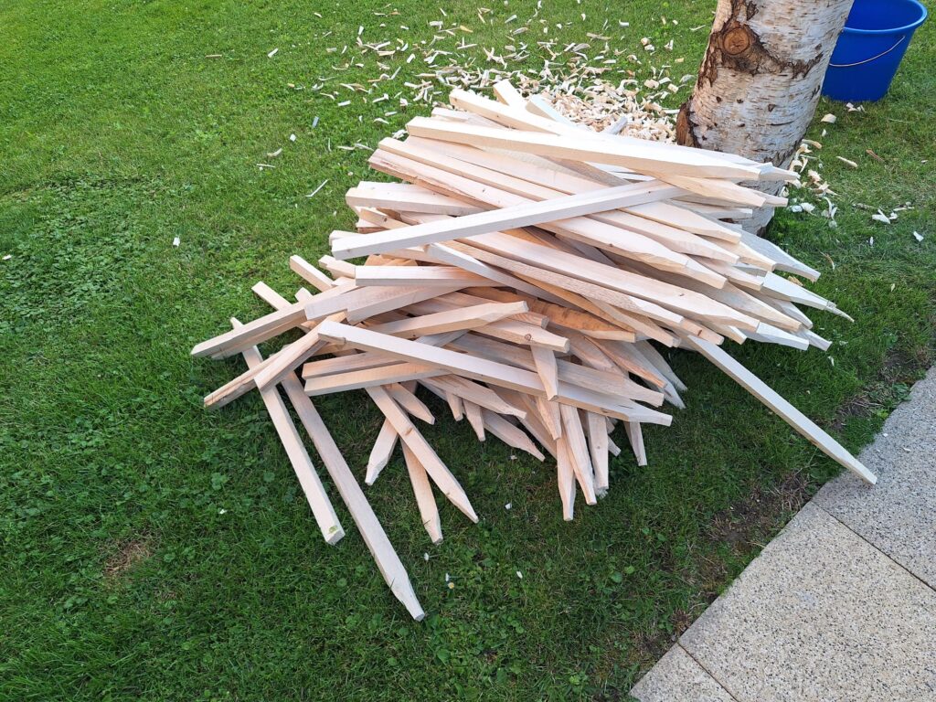 Die neuen "Steften" für das Bergfeuer